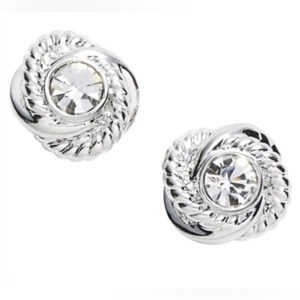 NWT Kate Spade New York Earrings Infinity & Beyond Knot Silver Plated Studs